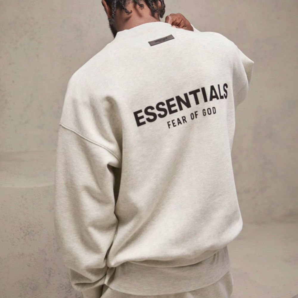 Толстовка Fear of God Essentials Dark Oatmeal SS22 Logo, FOG-SS22-614