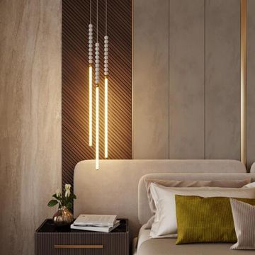 6639/33L HIGHTECH ODL24 225 металл/античная бронза/белые бусы из акрила Подвесной светильник IP 20 LED 33W 3500K 220V MONELLA