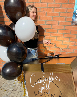 Коробка с воздушными шарами №329