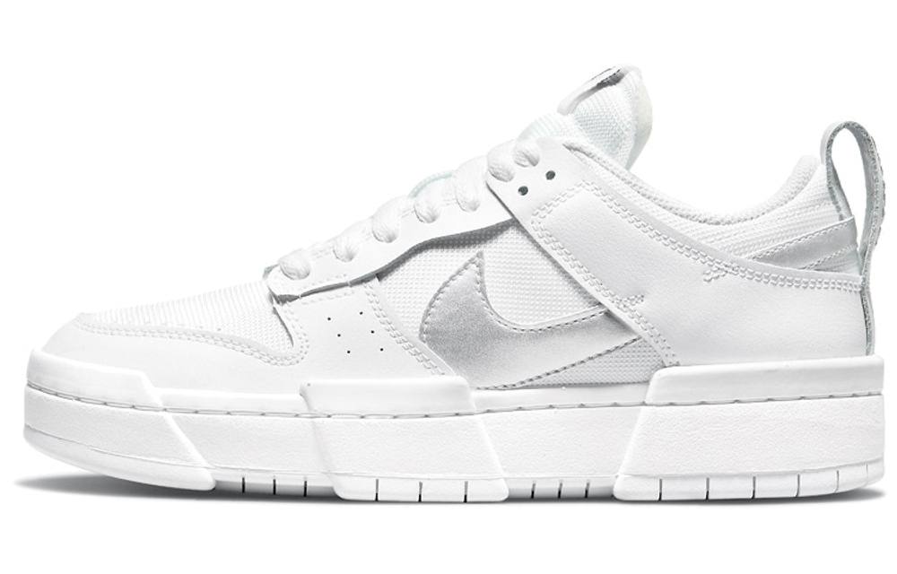 Кроссовки Nike Dunk Low Disrupt "White Silver" (Женская размерная сетка)