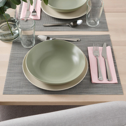 IKEA FÄRGKLAR  (ИКЕА ФÄРГКЛАР)  -  Сервиз, 18 штук, зеленый матовый