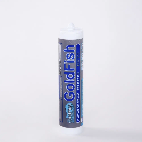 Герметик силиконовый, аквариумный ГОЛД ФИШ водонепроницаемый, для изготовления и ремонта аквариумов, чёрный 300 мл