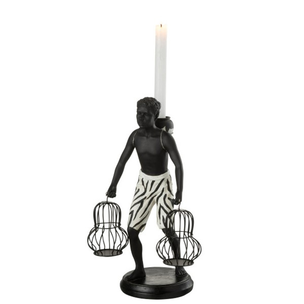 Подсвечник "Этника" 21,5x16,5x31,5см Поликерамика,металл