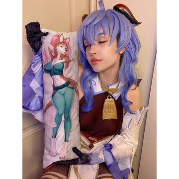 Мини дакимакура фурри Хаски девочка арт. M1281, 60х20 см