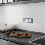 Сенсорный выключатель одноклавишный с подсветкой 1000 Вт (серебряный)