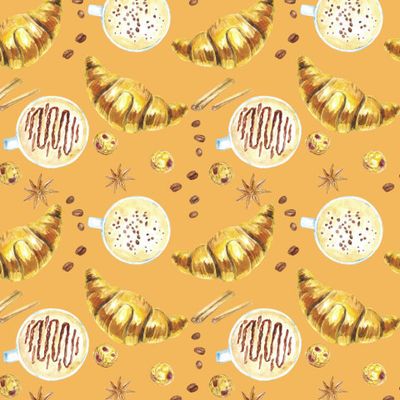 Круасаны, кофе, печеньки