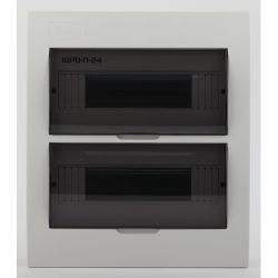 Корпус пластиковый встраиваемый ЭРА SIMPLE ЩРВ-П-24 IP41 прозрачная крышка белый | Корпуса пластиковые распределительные
