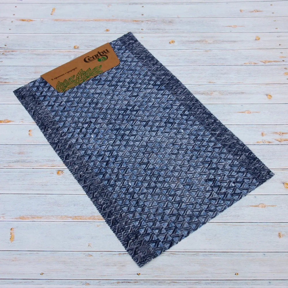 Салфетка на стол 45*30см плетеная «HOME» синий