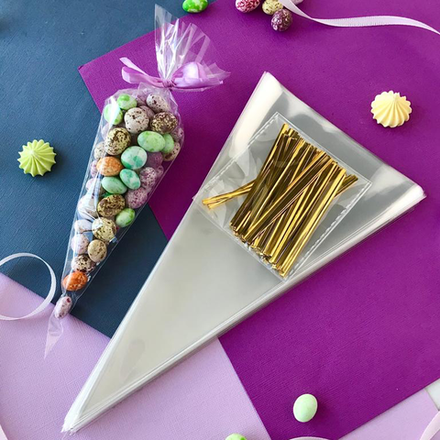 Пакет конус для сладостей 13x25 см (100 шт)