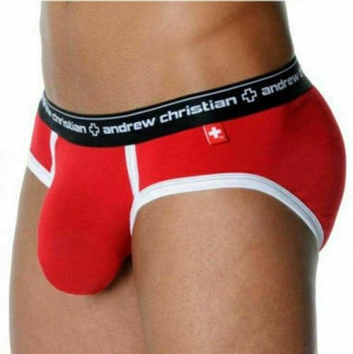 Мужские трусы брифы Andrew Christian Red Almost Naked Sports Brief