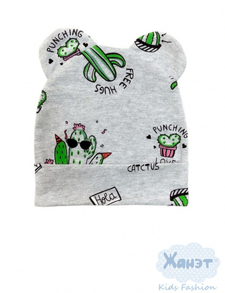 Шапочка с ушками "Кактусы"