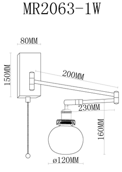 Бра MyFar Natalie MR2063-1W
