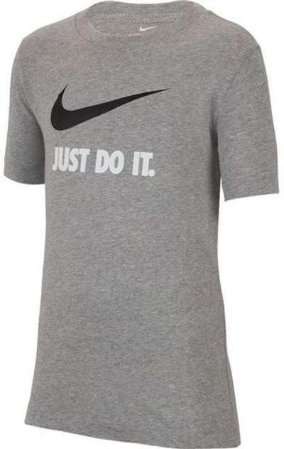 Футболка для мальчика теннисная Nike B NSW Tee Just Do It Swoosh - dk grey heather