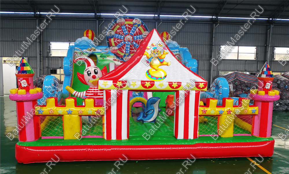 Коммерческий надувной батут «Парк развлечений Мульти» 15*8*8 м