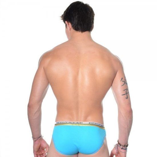 Мужские трусы слипы бирюзовые Andrew Christian Vibe Brief Aqua   AC3-M086