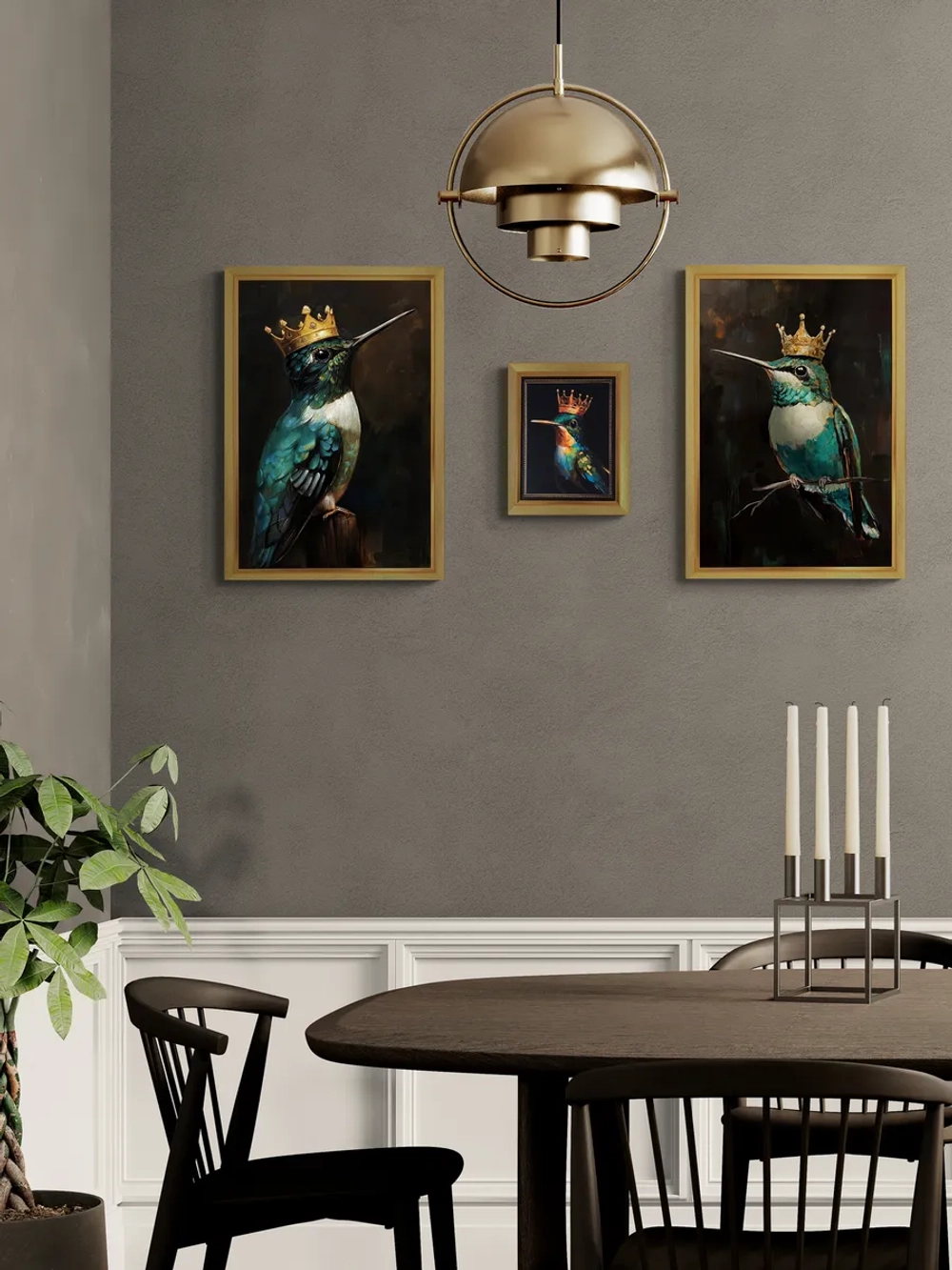 Картина в рамена стену на холсте "Колибри" 45×65 см