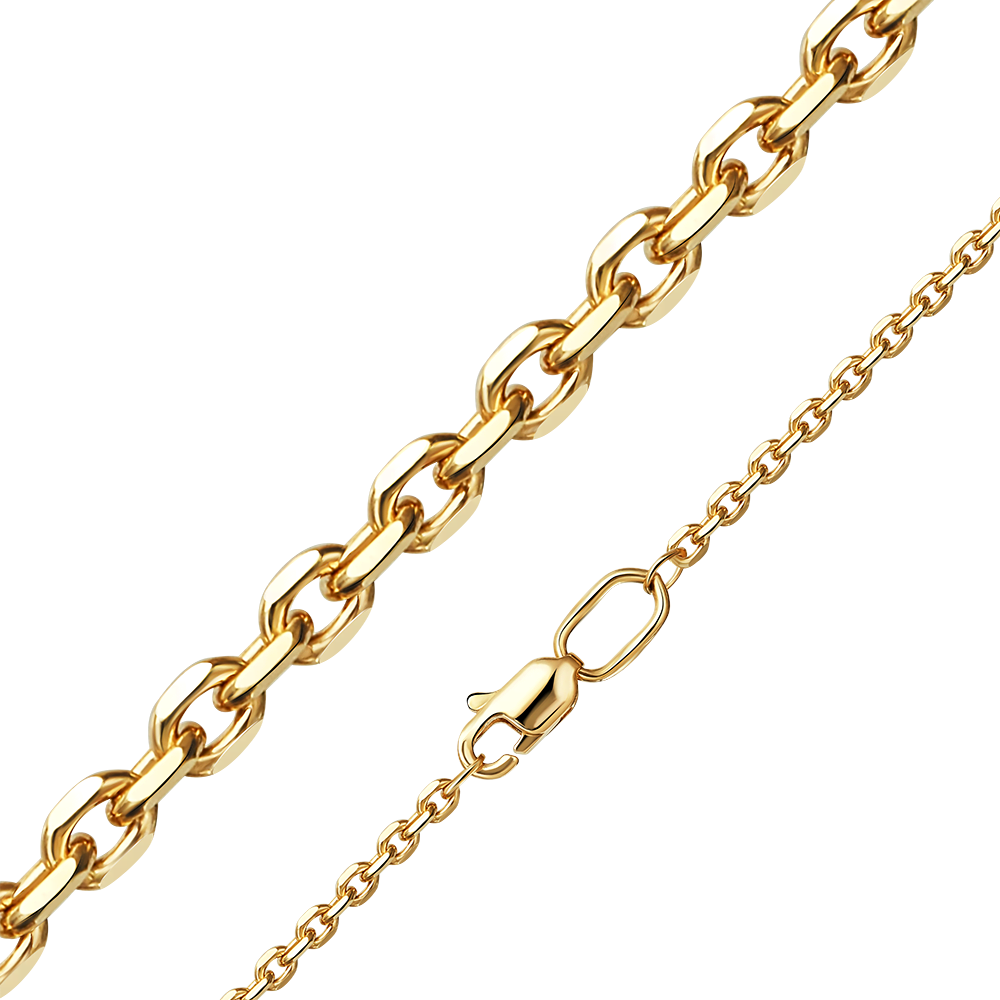 Цепь из лимонного золота (плетение якорное) Артикул: 21-0813-050-1130-17