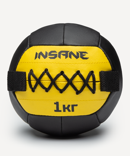 Медбол IN24-WB100, 1 кг, желтый