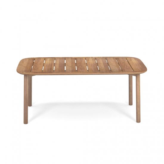 Стол деревянный обеденный из тика Twins Италия