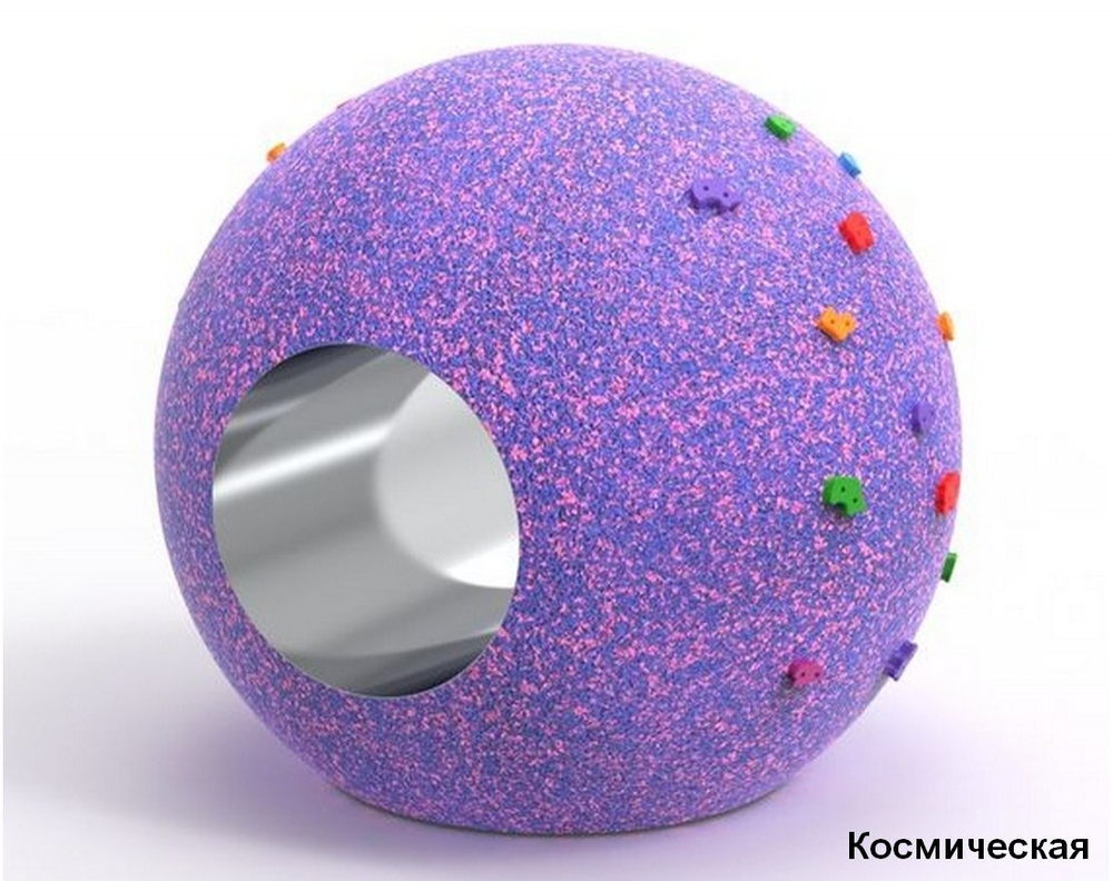 Резиновая фигура «Сфера L с тоннелем и зацепами»