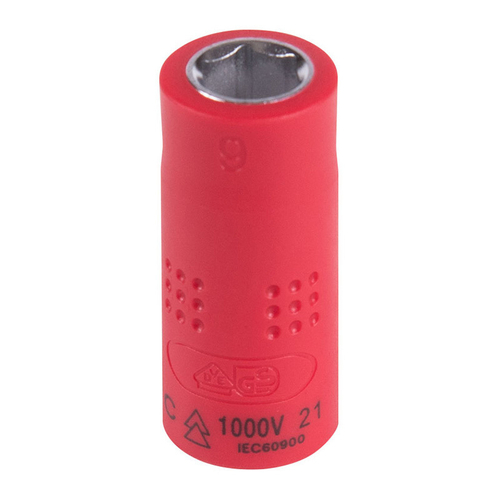 KING TONY (2335VE09M) Головка торцевая диэлектрическая шестигранная 1/4", 9 мм