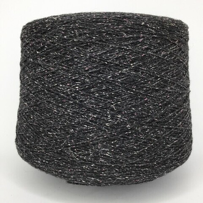 BIO YAK - Campionario Filati Naturali; 58% bio шелк, 22% як, 10% bio шерсть, 10% п/а; 700м/100гр, (2/14); цвет: графит с розово-белыми крапинками; твид. S505; Есть бобинка: 240 гр