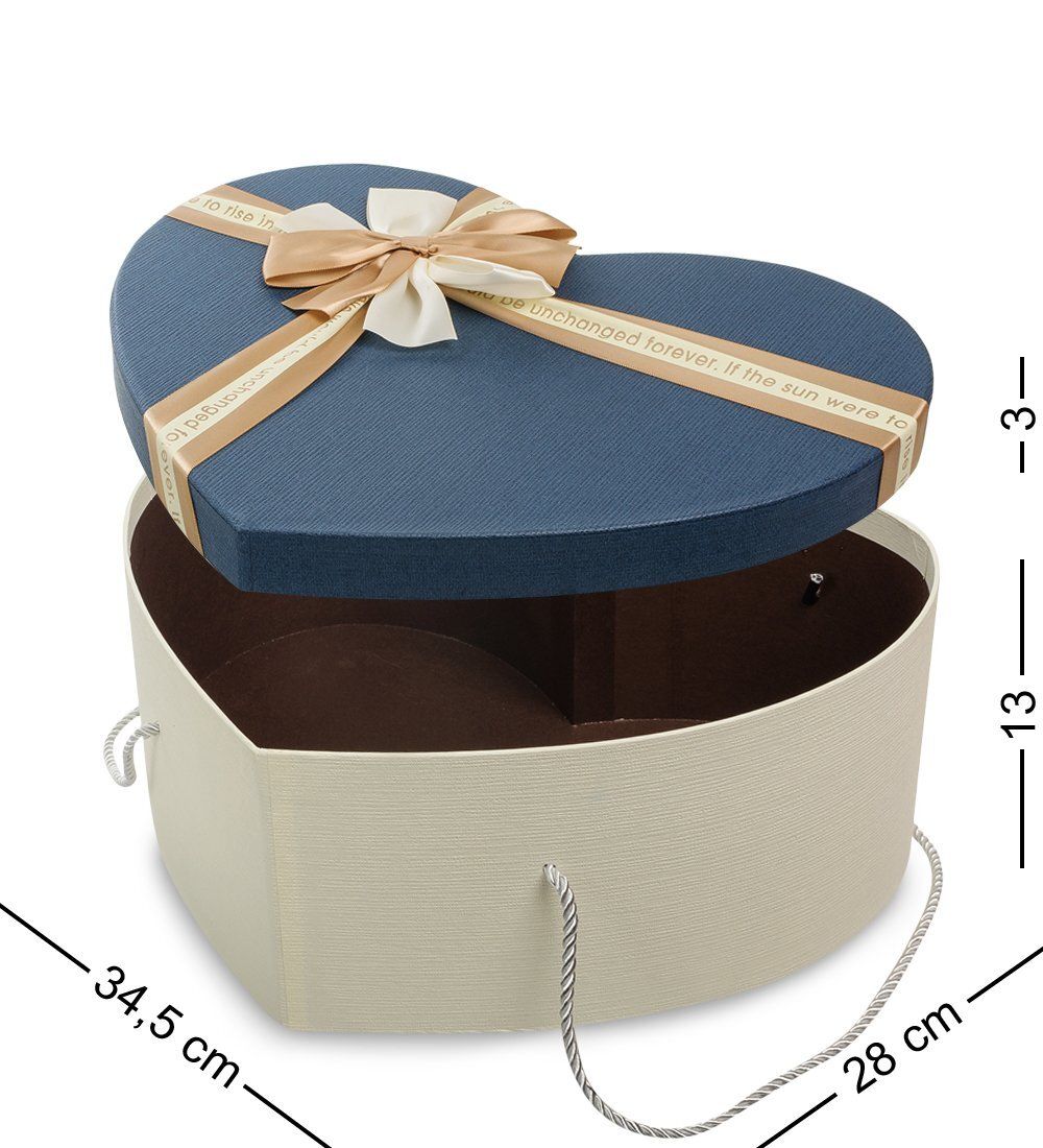 WF-98/3-A Коробка «Сердце» цв.беж./син.