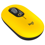 Logitech Мышь беспроводная POP MOUSE WITH EMOJI, оптическая, 4000 dpi, Bluetooth/Радио, желтый.