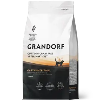 Сухой корм GRANDORF VETERINARY DIET Cat GASTROINTESTINAL Полнорационный диетический корм для кошек при расстройствах пищеварения, индейка 2кг