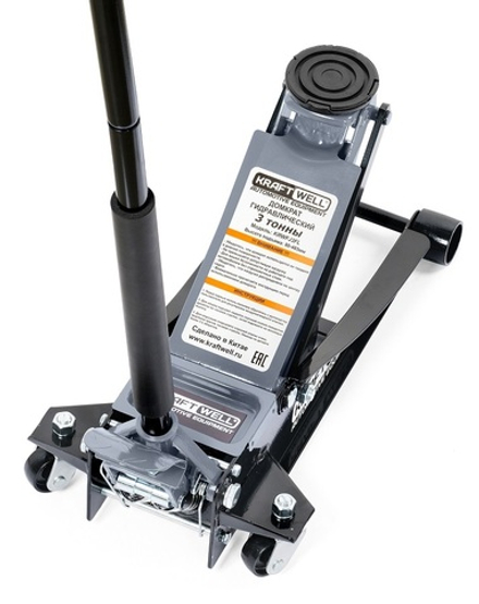KraftWell KRWFJ3FL Домкрат низкопрофильный с педалью г/п 3 т.