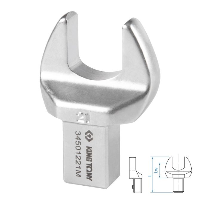 KING TONY (34501221M) Насадка рожковая серии "FIT", 21 мм, 14х18 мм