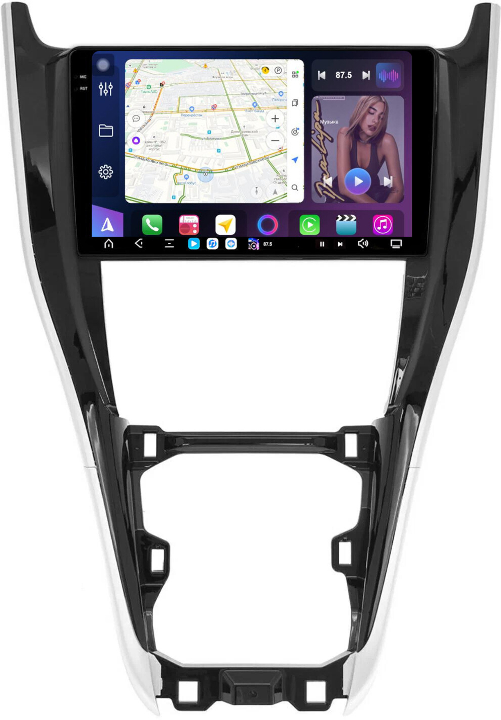 Магнитола для Toyota Harrier 3 XU60 2013-2017 (большая рамка) - FarCar XXL10-9534F1 монитор 10.36" 2K QLED на Android 14, TS20, 8+256Гб, CarPlay, 4G SIM-слот