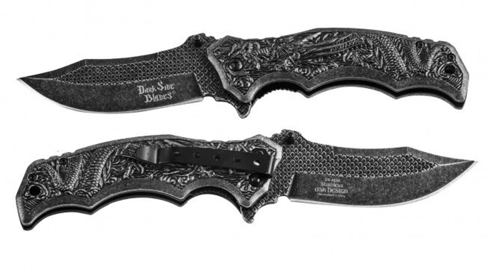 Дизайнерский нож Dark Side Blades Spring Assisted DS-A058 Black