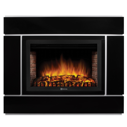 Портал Firelight Bricks Wood Classic камень темный, шпон венге