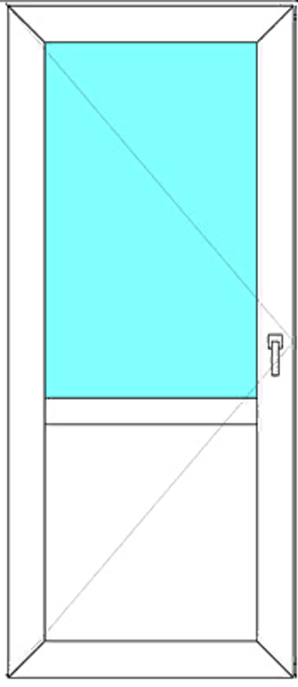 Дверь пластиковая ПВХ 860*1930 левая