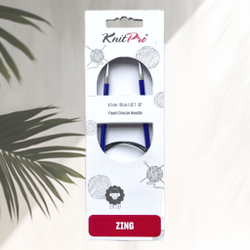 Спицы круговые Zing, 8мм/80см, KnitPro,(47136)