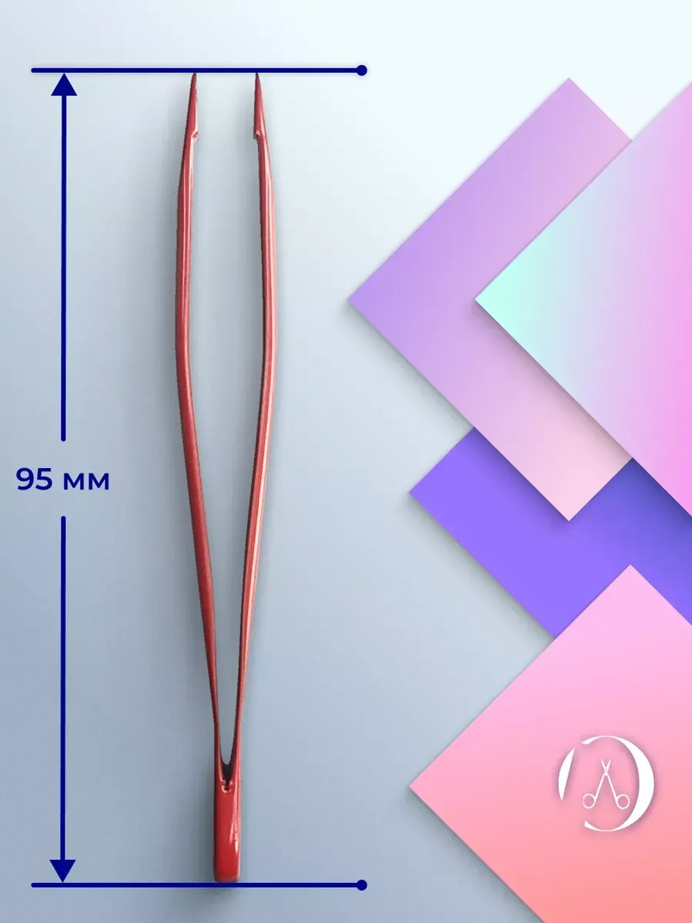 Пинцет для бровей EXPERT 11 TYPE 5r точечный красный