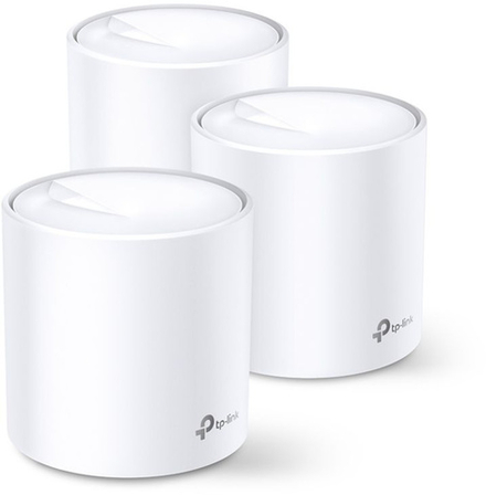 Бесшовный Mesh роутер TP-Link Deco X60(3-Pack) AX3000 10/100/1000BASE-TX белый