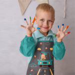 Фартук завязки 49х39 Львенок (серый)