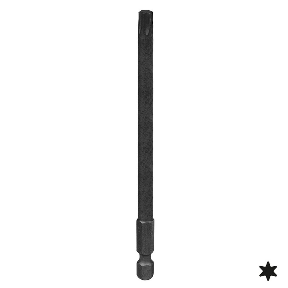 KING TONY (711130T) Вставка (бита) торцевая 1/4&quot;, L = 110 мм, TORX, T30, для шуруповерта