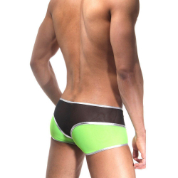 Мужские трусы хипсы салатово-черные Cosmos Colors L30_GBS