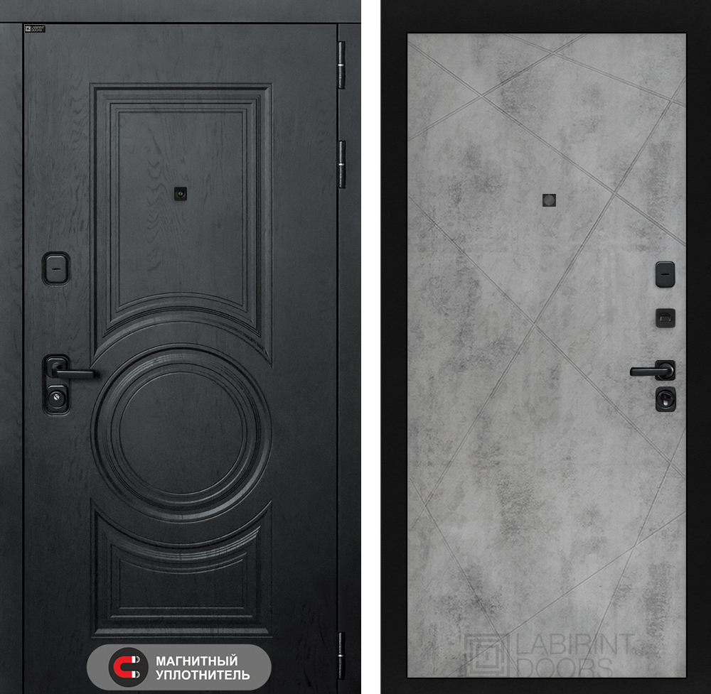 Дверь входная Лабиринт GRAND 24 Бетон светлый металлическая