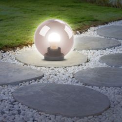 Садово-парковый светильник ЭРА НТУ 01-60-205 шар дымчатый на опору / кронштейн IP44 Е27 max60Вт d200mm | Садово-парковые светильники