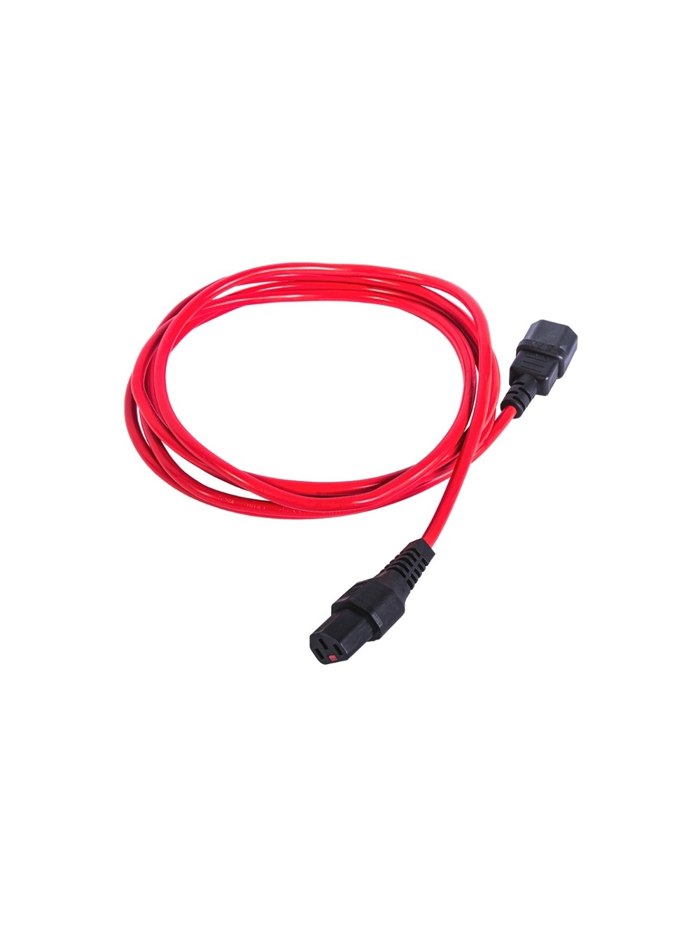 REM Шнур питания с фиксатором IEC 60320 C13/IEC 60320 C14, 10 А / 250 В (3 * 1,0), длина 3 м, красный R-10-Cord-C13-C14-3-Red