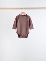 Боди с длинным рукавом для малышей Next K79-795, 5 шт., Хаки, Бежевый, Коричневый