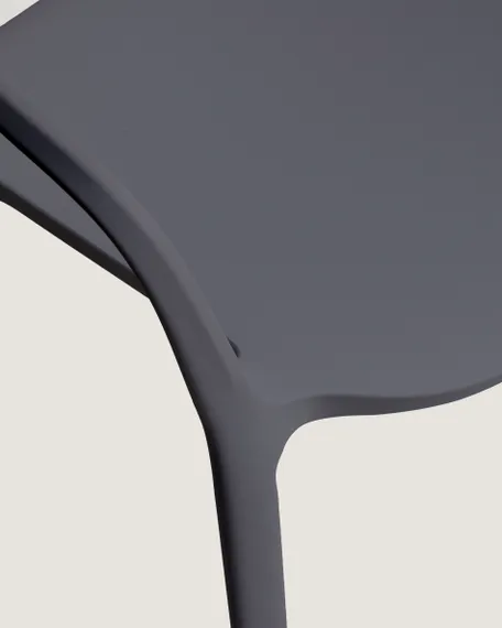 Уличный стул Ania темно-серый пластиковый