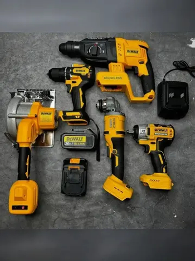 Набор аккумуляторного инструмента, болгарка, шуруповерт, гайковерт, перфоратор, дисковая пила, DeWalt, 36v