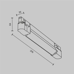 Трековый трехфазный светодиодный светильник Maytoni Trinity Basis TR196-3-10W4K-B