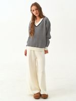 Джемпер для девочки 954 синий-молочный