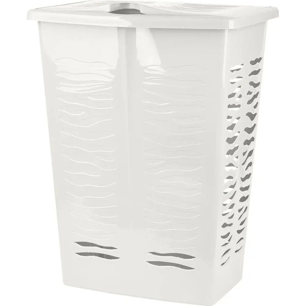 Корзина для белья Keeplex Regular с откидной крышкой 42л 39,8,9х53,7см белое облако